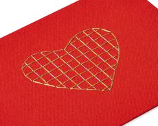 Embroidered Heart Blank Greeting CardImage 4