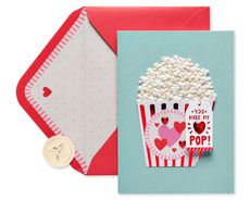 You Make My Heart Pop Funny Cute Valentine’s Day Greeting Card Image 1