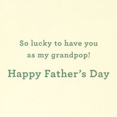 Lucky to Have You as My Grandpop Father's Day Greeting Card for Grandpa Image 3