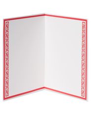 Asian Lasercut Design Red & Gold Blank Greeting Card Image 4