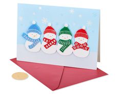 Warmest Wishes Snowman Holiday Boxed Cards - Glitter- 8-Count Image 5