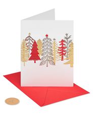Metallic Trees Holiday Boxed Cards, 12-Count Image 5