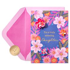 Wonderful Young Woman Graduation Greeting Card for Daughter Image 1