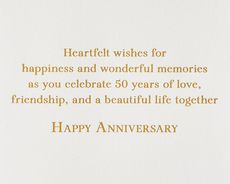 Wonderful Memories 50th Anniversary Greeting Card For Couple - Papyrus