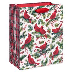 Evergreen Large Holiday Gift Bag with Tissue Paper, 1 Bag, 8 Sheets