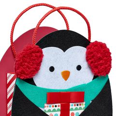 Penguins Medium Holiday Gift Bag with Tissue Paper, 1 Bag, 8 Sheets