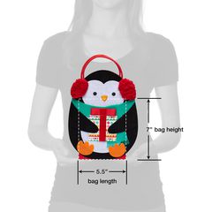 Penguins Medium Holiday Gift Bag with Tissue Paper, 1 Bag, 8 Sheets