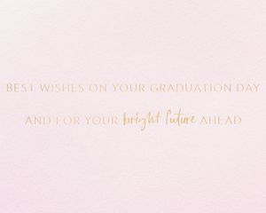 Floral Cap Graduation Greeting Card