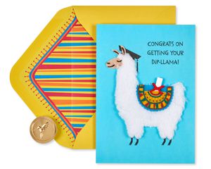 Funny Llama Funny Graduation Greeting Card