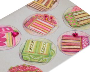 Cake Slices Birthday Greeting Card for Girlfriend - Designed by Bella Pilar 