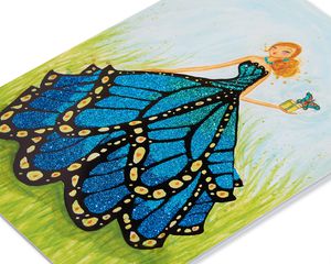 Butterfly Girl Birthday Greeting Card for Her- Designed by Bella Pilar