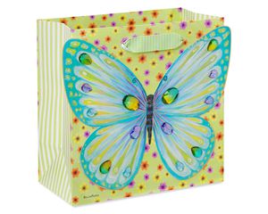 Butterflies and Flowers Medium Gift Bag - Designed by Bella Pilar, 1 Bag