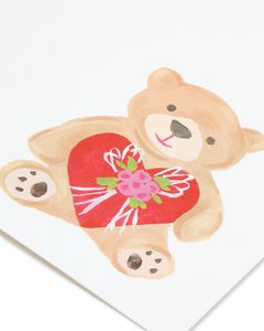 stuffed bear valentine's day card