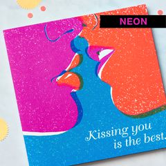 Kissing You Greeting Card - Romantic, Anniversary, Thinking of You