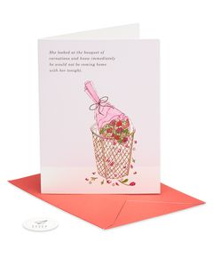 carnations valentine's day card