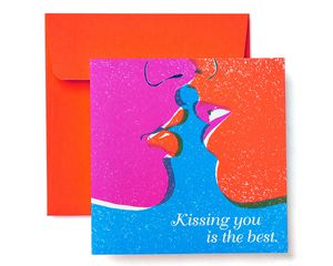 Kissing You Greeting Card - Romantic, Anniversary, Thinking of You
