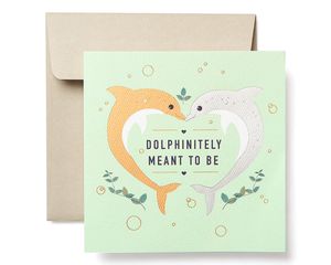 Dolphins Greeting Card for Couple - Engagement, Wedding, Anniversary