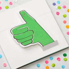 Thumbs Up Blank Greeting Card - Friendship, Thinking of You, Congratulations