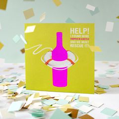 Wine Greeting Card - Birthday, Thinking of You, Friendship