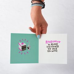 Happiness Greeting Card - Birthday, Thinking of You, Encouragement, Friendship