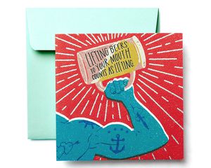 Lifting Greeting Card for Him - Birthday, Thinking of You, Congratulations
