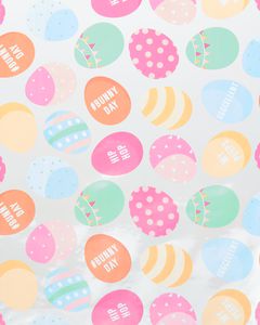 Bunny Day Cellophane Wrapping Paper, 2.5 ft x 3.33 yd, 25 Sq. Ft. Total