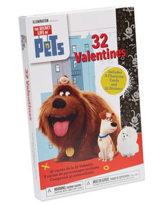 The Secret Life Of Pets Valentine's Day Exchange Cards with Stickers, 32-Count