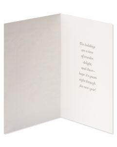 Snowman Outside Red Front Door Christmas Boxed Cards, 14 Count