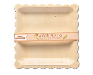 Party Partners Wood Dinner Plates, 6-Count