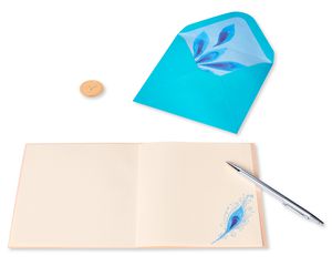 Elegant Peacock Blank Greeting Card
