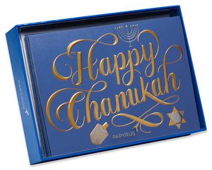 Happy Chanukah Chanukah Holiday Cards Boxed, 12-Count