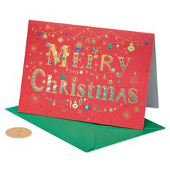 Happiness, Peace, and a Fantastic Year Christmas Cards Boxed with Envelopes, 14-Count