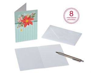 Traditional Christmas Greeting Card Bundle with White Envelopes, 48-Count