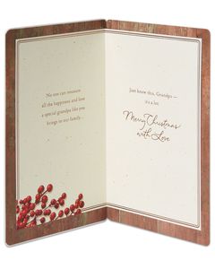 Pine Cones Christmas Card for Grandpa 