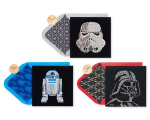 Star Wars Characters Birthday Greeting Card Bundle, 3-Count