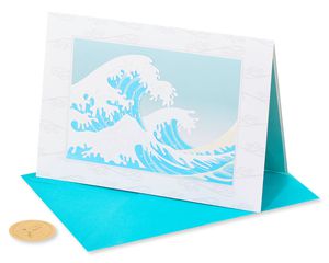 Hokusai Wave Blank Greeting Card