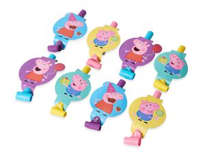 Peppa Pig Party Blowers, 8 Count