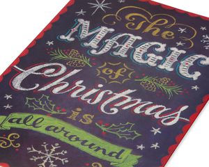 Deluxe Chalkboard Christmas Boxed Cards and Red Envelopes, 14-Count