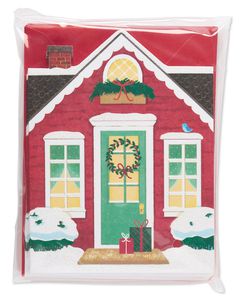Christmas House Cards and Envelopes, 10-Count