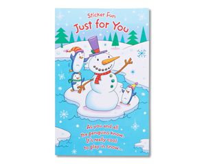 snowman christmas card