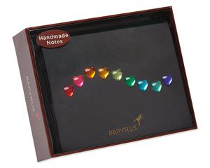 Rainbow Gems Boxed Blank Note Cards with Envelopes, 6-Count