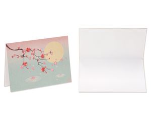 Cherry Blossoms Blank Greeting Card Bundle, 2-Count