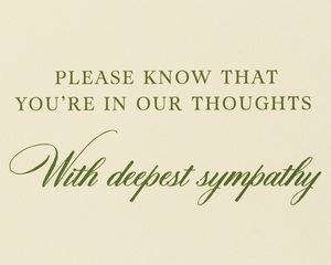 You're In Our Thoughts Sympathy Greeting Card