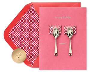 Spoons Funny Valentine’s Day Greeting Card for Husband 