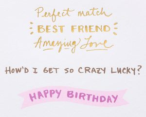 Perfect Match Birthday Greeting Card for Wife