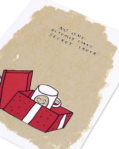 secret santa holiday card
