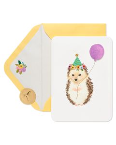 Hedgehog Birthday Greeting Card