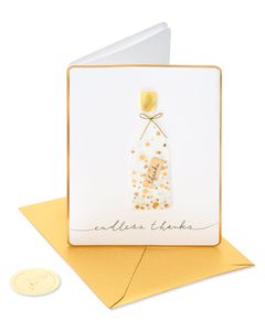 Message in a Bottle Thank You Greeting Card 