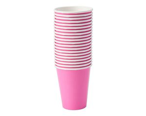 bright pink paper cups 20 ct