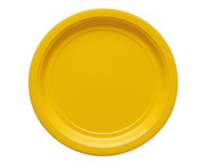 yellow paper dinner plates 20 ct